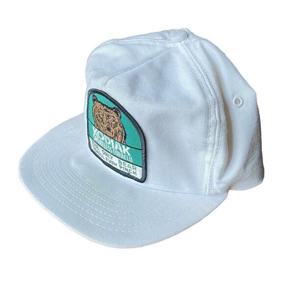kodiak tobacco hat VTG Kodiak Racing Smokeless Tobacco Bear Patch USA Made SnapBack Hat Cap  RARE